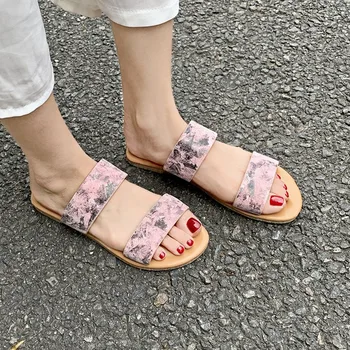 

Ariari 2020 Summer Shoes Woman Sandals Slip-on Flat Sandalias Mujer Beach Outdoor Holiday Sandals Ladies Flip Flops Big Size 43