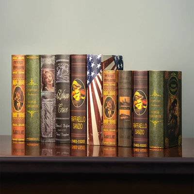 Европейские искусственные в стиле ретро украшения для книг книжные декорации книжные полки книжные шкафы реквизиты книжные модели - Цвет: 16 10ps as shown