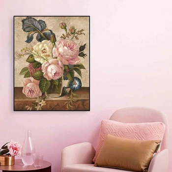 

Modern Abstract Flower Poster and Prints Wall Art Canvas Painting Wall Art Picture for Living Room Bedroom Decoration Home Decor