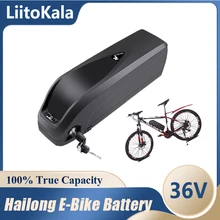 LiitoKala-batería de litio para bicicleta eléctrica, paquete potente de 36V, 10ah, 12ah, 15ah, 20ah, Hailong, 18650 celdas