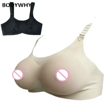 

New Bra Silicone Breast Forms Fake Boobs Triangle Breasts Suit For Crossdresser Transvestite Drag Queen Postoperative