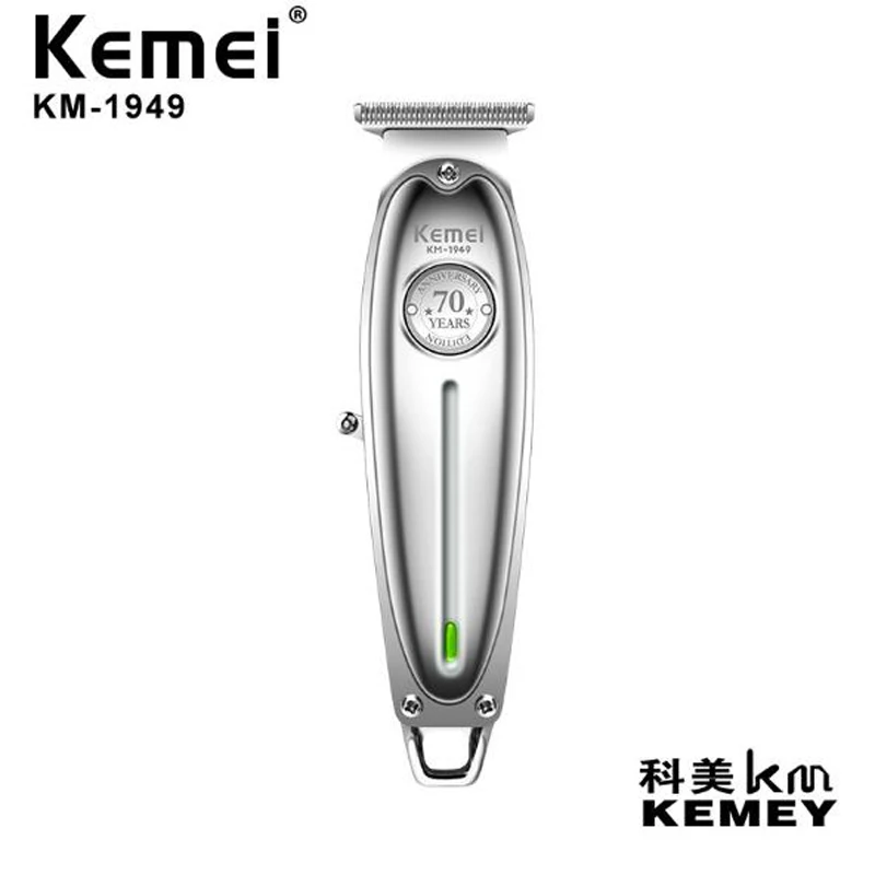 Kemei машинка для стрижки волос KM 1949 аккумуляторная масляная голова с белыми