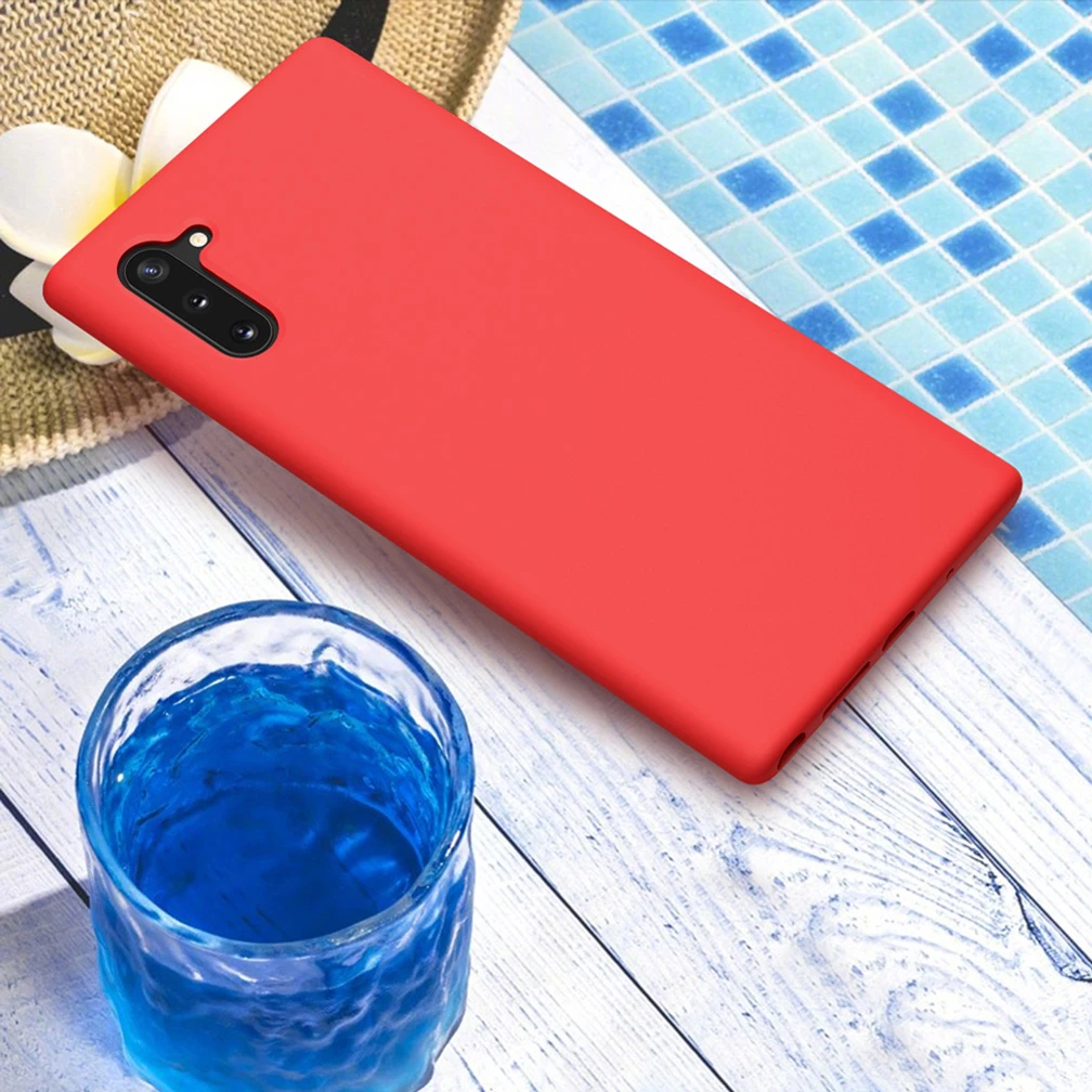 For Samsung Galaxy Note 10+ Pro NILLKIN Flex Pure Case Soft Silicone Rubber Shockproof Case for Note 10 note 10 Plus 5G case - Цвет: Red