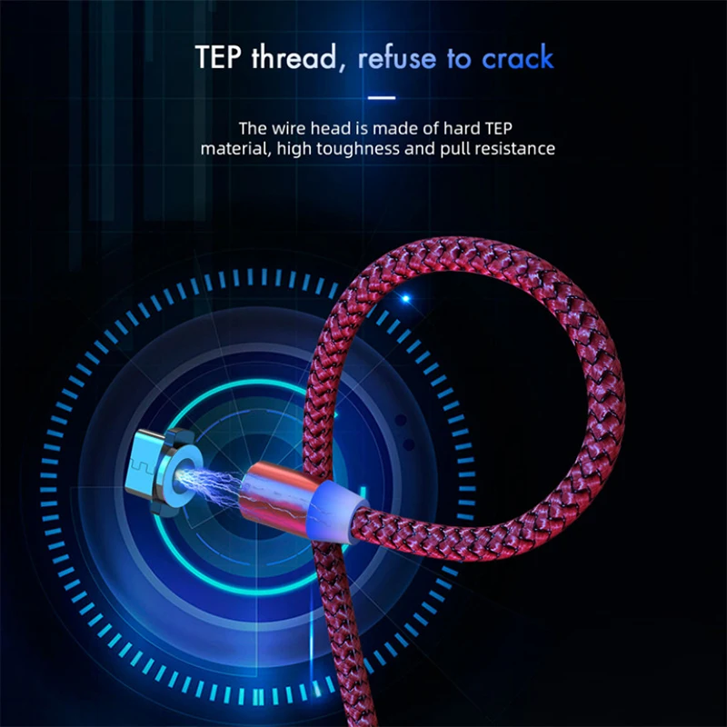 รูปสินค้า สายชาร์จ USB Type-C พร้อม Fast Charging และแม่เหล็ก