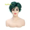 Joy&luck Short Mens Wig Dark Green Synthetic Wig Male Wig Cosplay Natural Straight Costume Fluffy Wig ► Photo 2/5