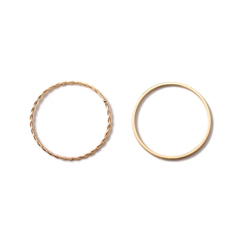 

TF-108 Thin slim rose gold stacking knuckle ring set small finger MIDI finger ring simple design fashion jewelry rings for women