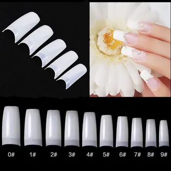 

KROFAUE 1000Pcs Clear/Natural False French Style Nail Tips Artificial Fake Acrylic Nails Art Manicure Tools False Nails