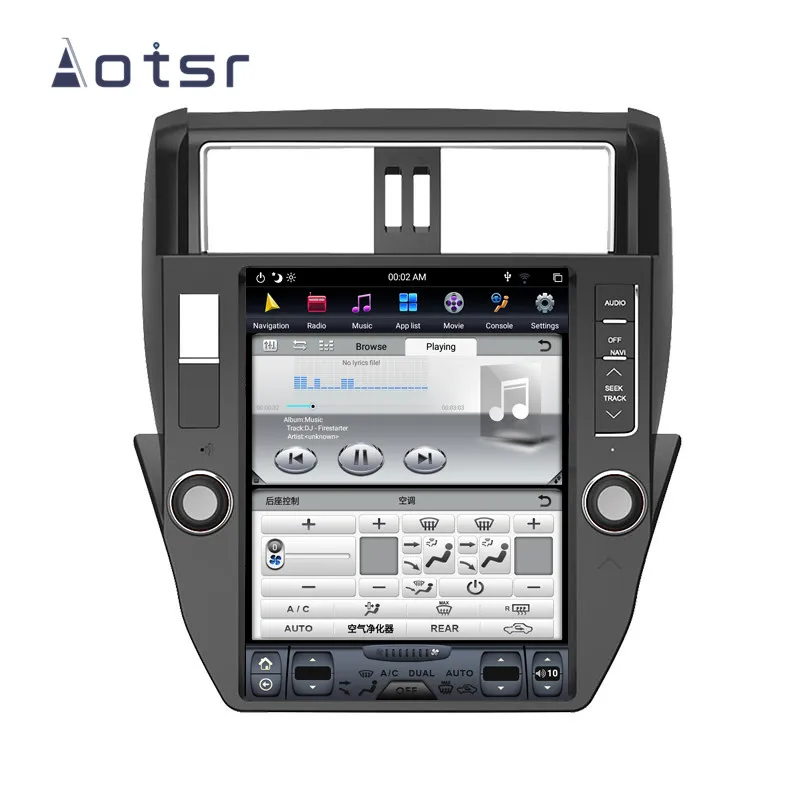 Android 8 Tesla стиль автомобиля нет DVD плеер gps навигация для TOYOTA Land Cruiser Prado 150 2010-2013 головное устройство мультимедийный радио ips