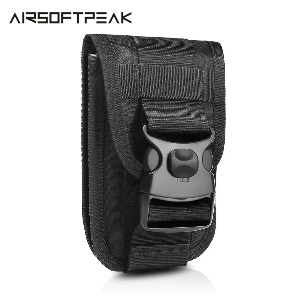 Tactical Nylon Phone Pouch Military Phone Holster Double-Layer EDC Waist Bags Hunting Molle Fanny Card Wallet Money Accessory