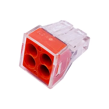 

50/100pcs PCT-104 New Universal Compact Push Wire Wiring Connector For Junction box 2 pin Conductor Terminal Block With Lever