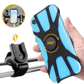 

Motorcycle Cellphone Support Bike Phone Holder 360 Rotating Detachable Bicycle Motorcycle Handlebar Navigation Phone Mount