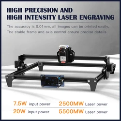 Twotrees TT 2.5 TT 5.5 máquina de gravura do laser 7.5w 20 velocidade rápida máquina de corte ferramenta escultura madeira/couro/metal português