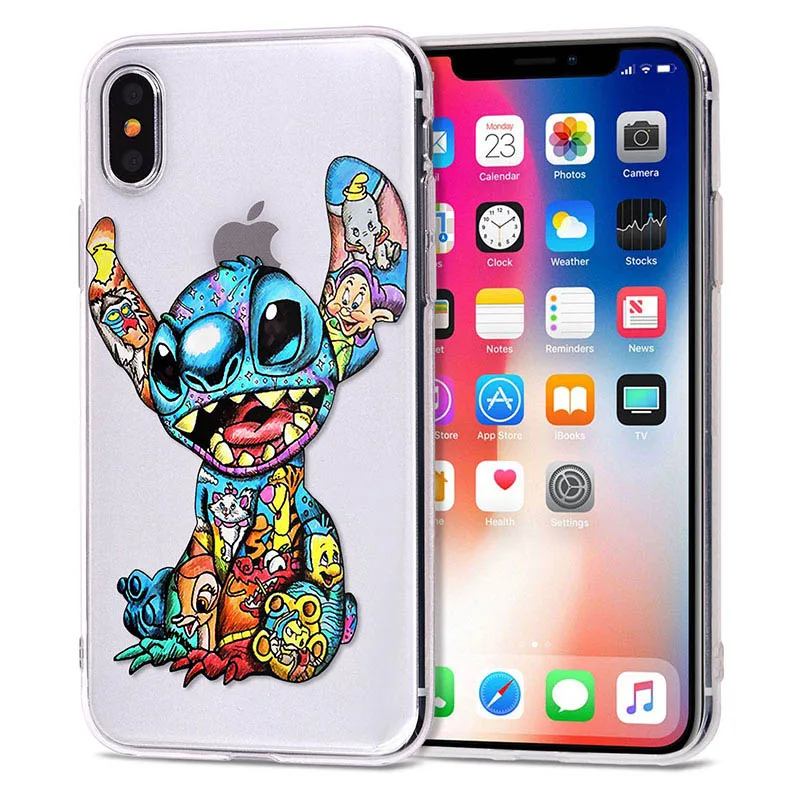 Чехол для iPhone ХIХ 11 Pro, чехол 5, 5S, 6, 6 S, 7, 8 Plus, X, XS, Max, тату, мультяшный чехол для iPhone 7, чехол из мягкого ТПУ для iPhone XR, чехол