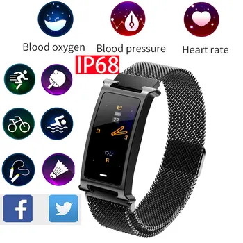 

health bracelet fitness smart watch pulse pressure activity tracker blood in Russian sport band arterial measurement wristband