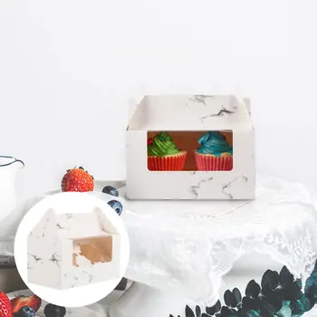 

10Pcs Durable Packaging Box Cake Box for Party Cake Shops Banquets