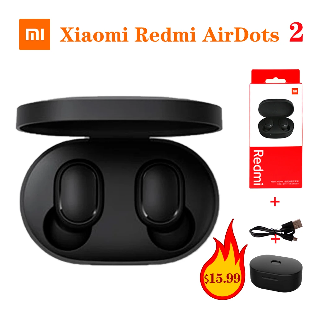 Xiaomi Redmi AirDots 2 беспроводные Bluetooth 5 0 TWS наушники беспроводной подарок силиконовый