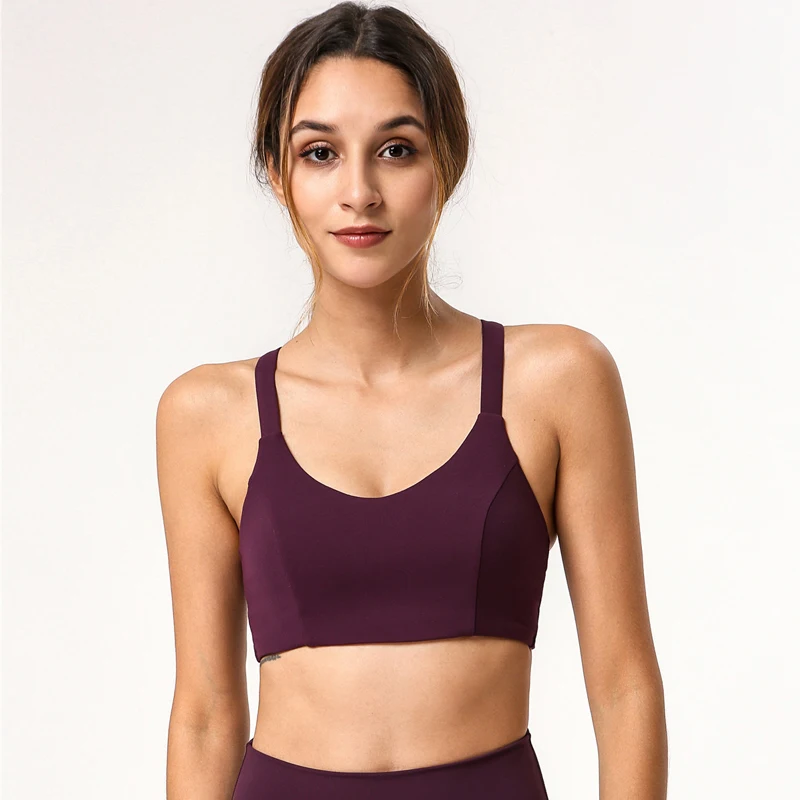 Новинка 2019 осенний бюстгальтер для фитнеса женский ударопрочный бега однотонное
