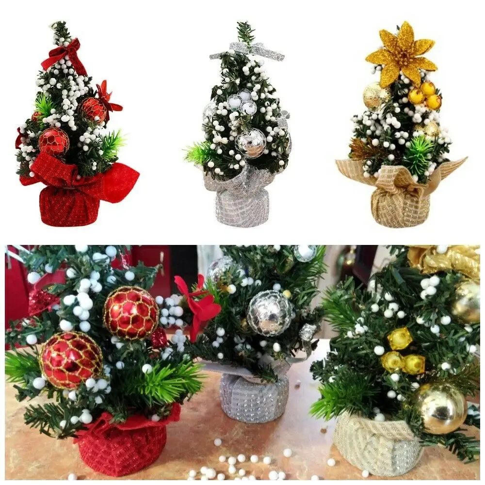 

AIR&TREE-B 20cm Mini Christmas Tree Festival Miniature Xmas Trees Decor A Small Pine Tree ornaments Placed in Tabletop Desktop
