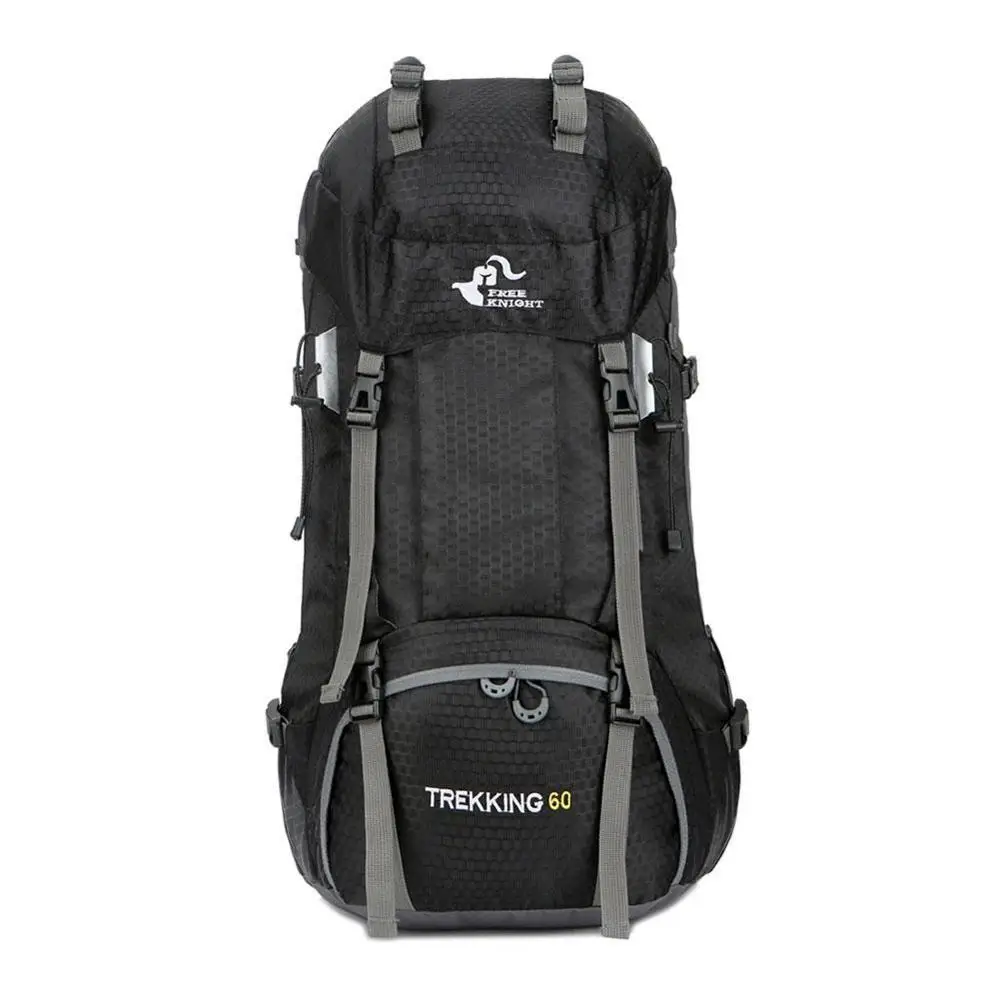 Black Backpack 60L походные рюкзаки для кемпинга, рюкзаки для альпинизма, спортивная сумка с дождевиком, рюкзак большой емкости - Цвет: Black Backpack
