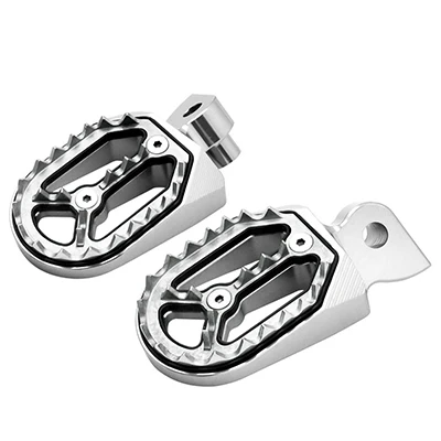 Серебристый Pit Dirt Bike motorcross CNC противоскользящая подставка для ног для Yamaha YZ85 125 250 YZ WR250F 1999- YZ450F 2004-216 - Цвет: Серебристый