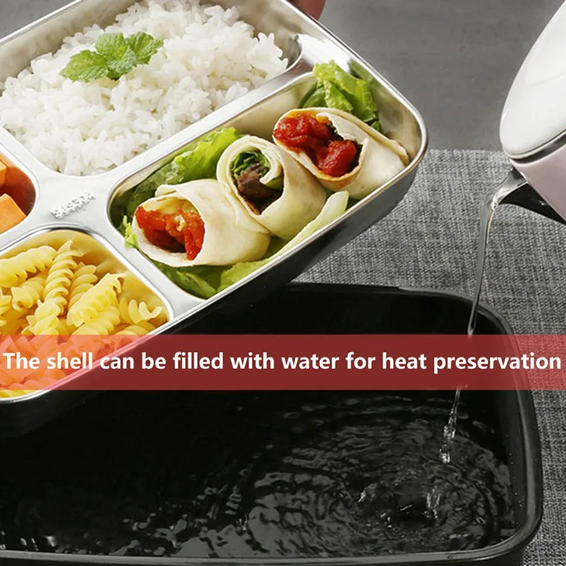 Нержавеющая сталь Ланч-бокс герметичный Ланч Bento коробки столовая посуда набор микроволновая печь Взрослый Детский пищевой контейнер