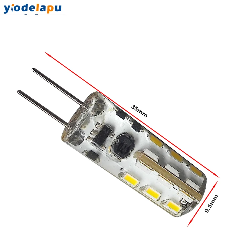 미니 G4 LED 램프, 샹들리에 스포트라이트용 30W 할로겐 교체 촛불 조명, 2W 전구, AC DC 12V, 10 개