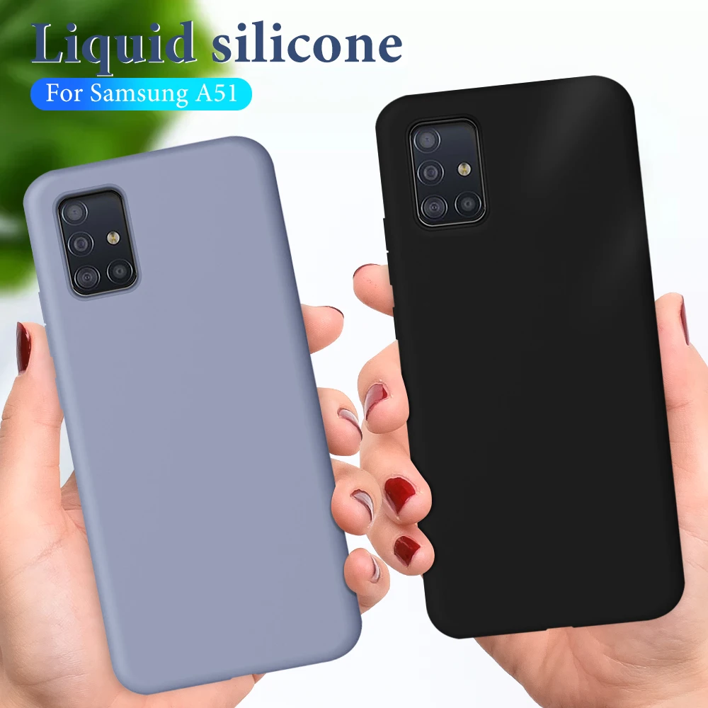 Жидкий силиконовый чехол для samsung Galaxy A30 A50 A70 A51 A71 A40 A20 оригинальный мягкий на