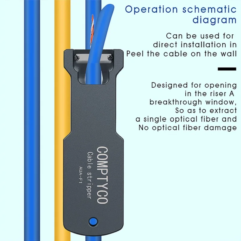AUA-F1 Optical Fiber Longitudinal Stripper 8.5mm 10.4mm 14mm  Cable Stripper Cable Sheath Slitter Cable Jacket Cutter Tools