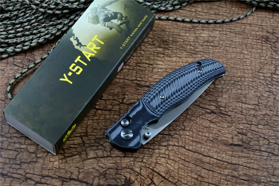 Нож YSTART JIN02 карманный складной клинок С флиппером лезвие из стали D2 рукоятка G10
