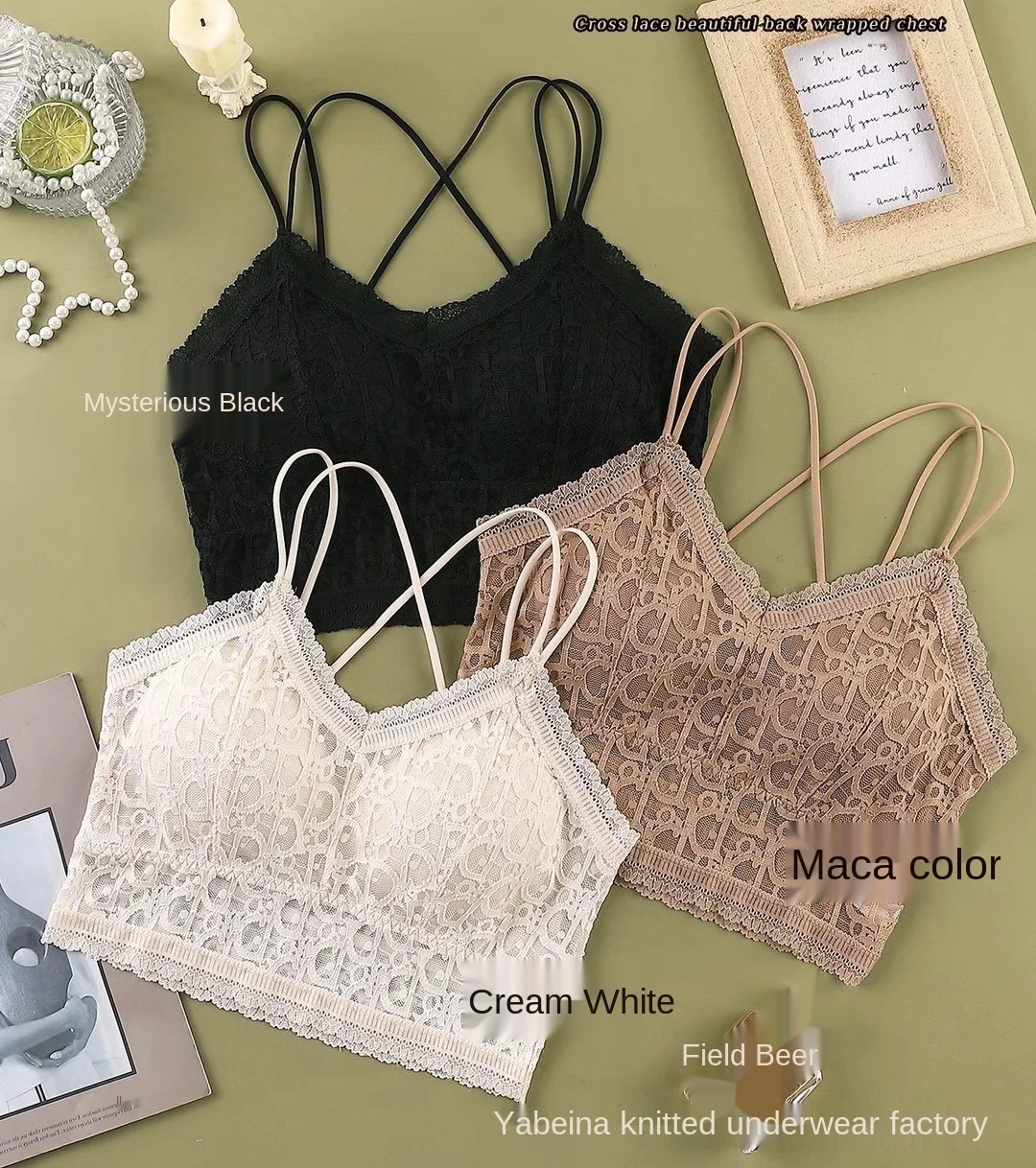 

2021 New Style Women's Underwear Sexy Lace Tank Up Fashion Hollow Out Comfort Top Female Slim Suspender Brassiere Sexy Lingerie