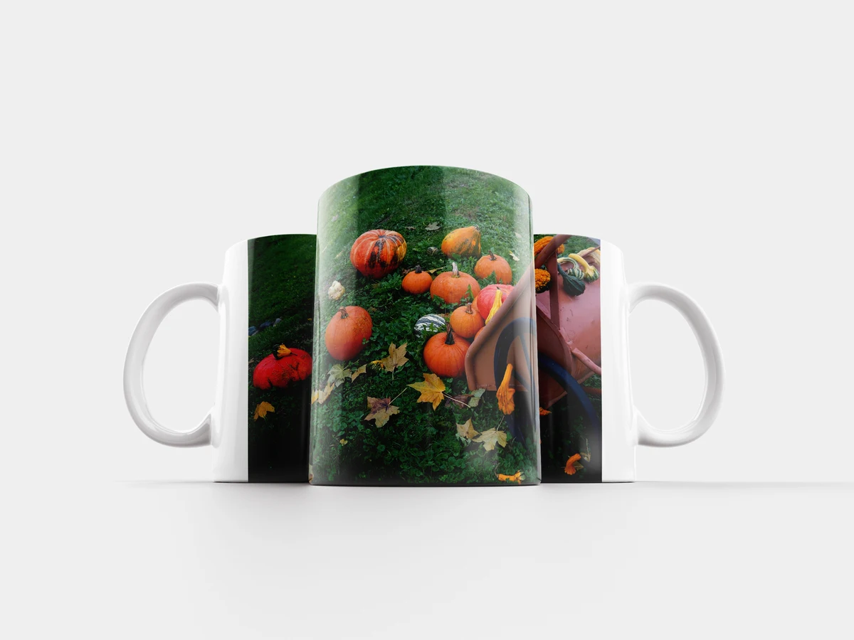 Mug &quotwheelbarrow decorative Pumpkin Pumpkin" 320 ml mug wheelbarrow | Дом и сад