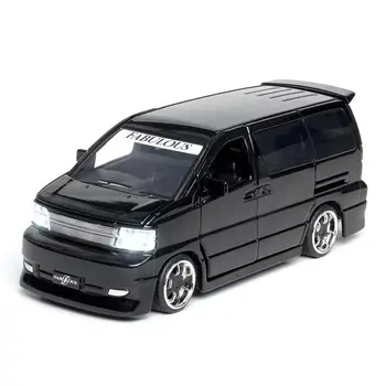 

1:32 Simulation MPV Car Model Light Sound Effect Doors Open Alloy Pull Back Auto Toy Gift Collection