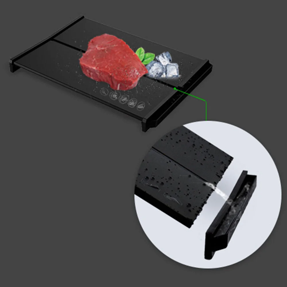 PlatMeat Magic Defrost Tray Metal Plate Defrosting Tray Safe Fast Thawing Frozen Meat Fish Sea Food Kitchen Cook Gadget Tool