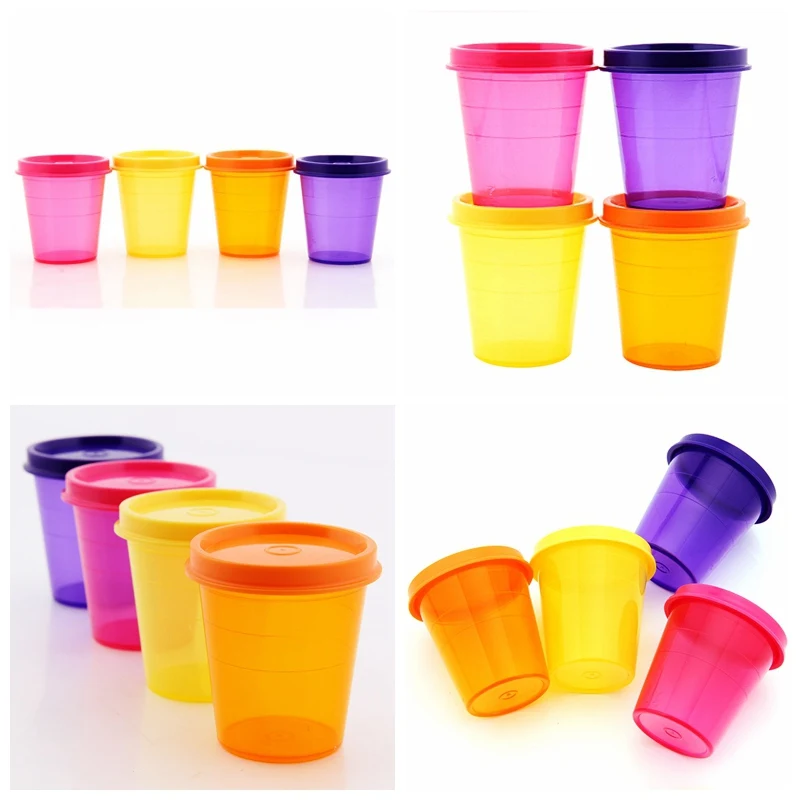 

Best! 4pcs PP Portable Spice Box Ultra-light Sauce Seasoning Crisper Food Storage Container Condiments Pepper Jar Outdoor Picnic