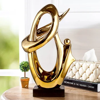 

[MGT] Modern Abstract Sculpture Geometric Resin Leopard Statue Wildlife Decor Gift Craft Ornament Accessories Furnishing