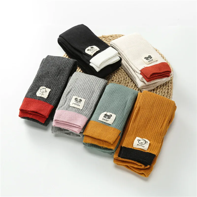 

Autumn And Winter Korean-style Capri Pants Childrenswear Panty-hose for Kids Cotton Joint Geochronology of Bear GIRL'S Leggings