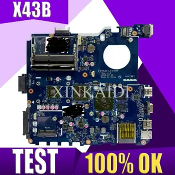 

XinKaidi PBL50 LA-7321P REV:1A Laptop motherboard for ASUS X43B K43B K43BR K43BY X43 K43 Test original mainboard