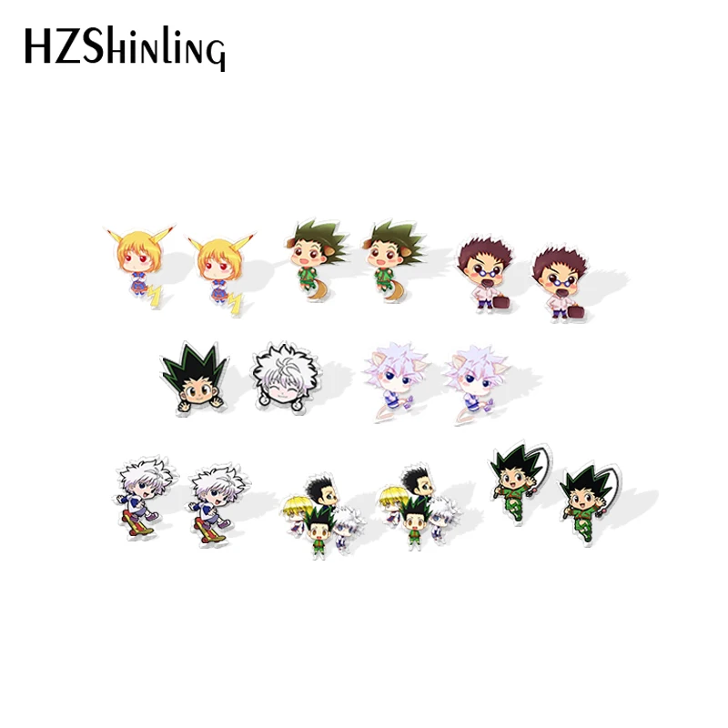 2020 новые серьги-гвоздики Hunter x Аниме Гон хлоро хисока Акриловые Серьги Смола