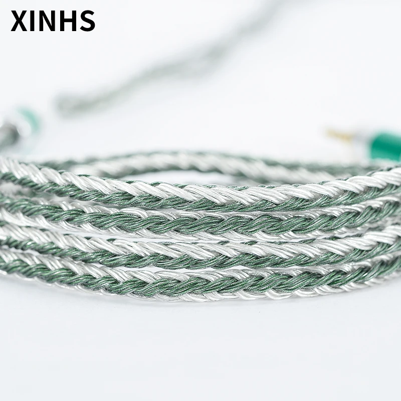 Xinhs-fio de Fone de Ouvido de Cobre Banhado a Prata Cabo de Atualização Mmcx 078 mm Pinos Qdc Tfz Hifi Se535 Ue900s 24 Fios - Image 5