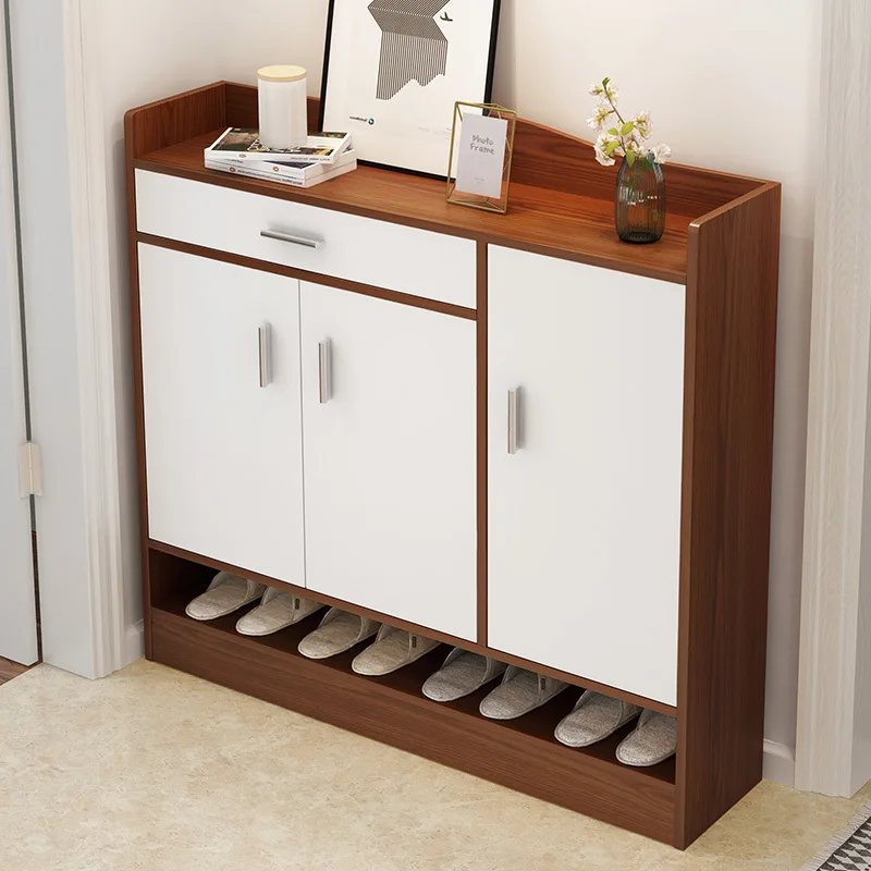 

European Style Hollow out Shoe Storage Minimalist Modern Hall Cabinet Economical Living Room Doorway Simplicity Assembly Shoe Ra