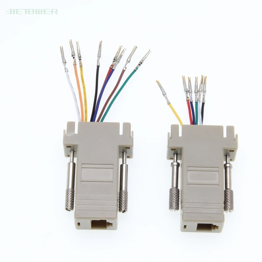 500pcs/lot High Quality Db9 Female To Rj12 Rj45 Female Db9 To Rj45 Db9 To Rj12 Adapter Converter