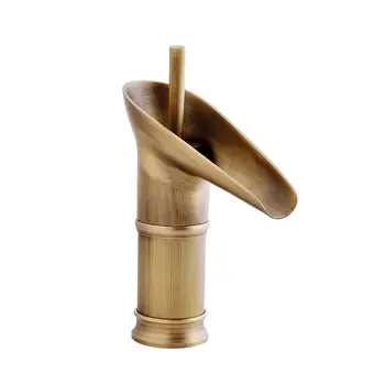 

European antique bathroom sink basin faucet Wine Glass style Single Lever waterfall Basin Faucet Hot and Cold Mixer Taps Pots