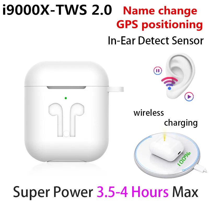 

i9000X TWS 2.0 1:1 In-ear name changed+GPS positioning wireless Bluetooth earphone smart sensor pk i9000 i90000 pro i100000 TWS