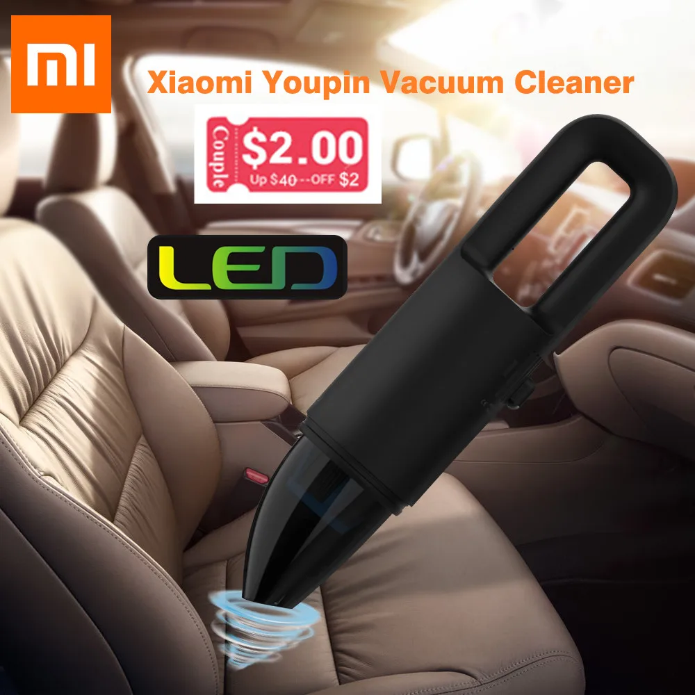 

Xiaomi Handheld Car Vacuum Cleaner Cleanfly FVQ Portable 5KPa Wireless Cleaner 2 In 1 Nozzle + LED Light Car Charger HEPA Filter