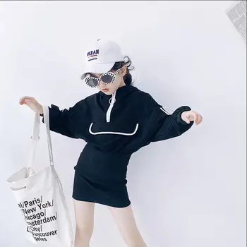 

Children fashion dress 2020 spring autumn new long sleeve Korean style mini Pack hip dress kids dress 3-12y ws1495