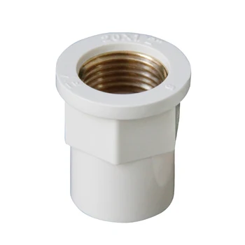 

1/2" 3/4" 1" BSP Female Thread x 20mm 25mm 32mm ID Socket Straight White PVC Pipe Fitting Water Connector For Garden Irrigation