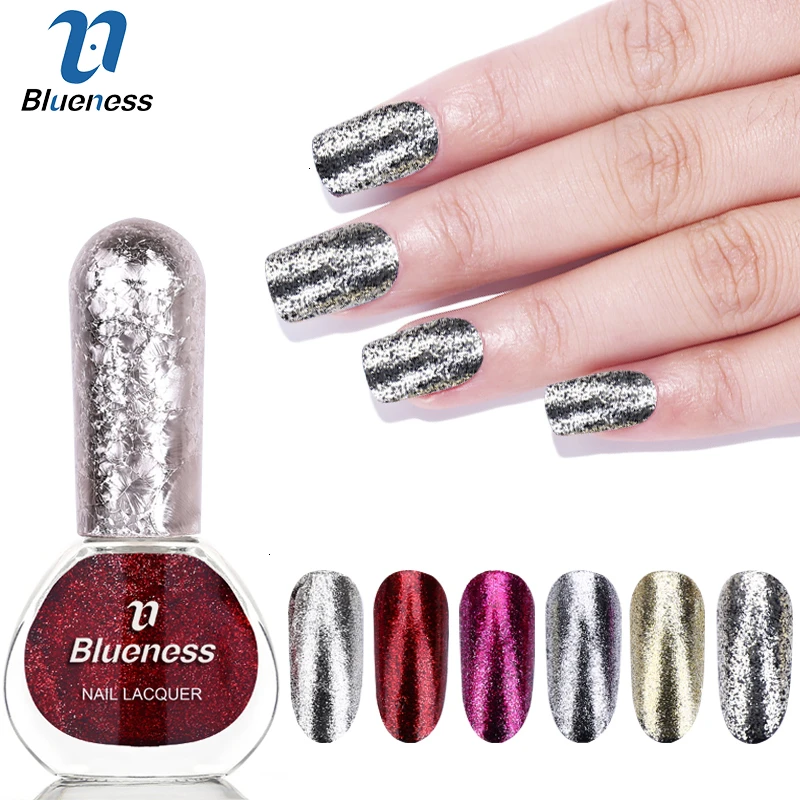 

Blueness 6ml Platinum Series Glitter Nail Gel Gel Nail Polish UV Semi Permanent Soak Off Gel Varnish Manicure Art Polish BNP015