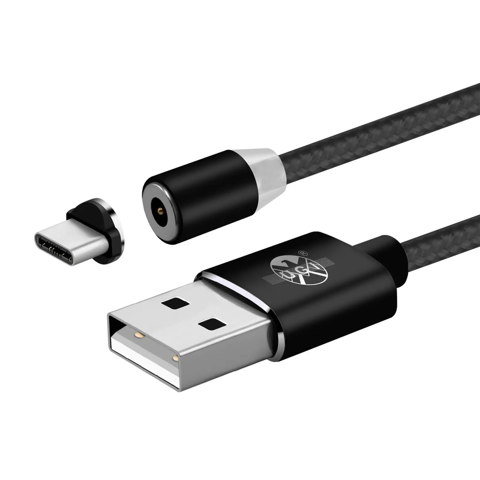 Black USB C Cable 2.4A плетеный 3 в 1 быстрое магнитное зарядное устройство IOS usb type C Micro usb зарядный кабель 1-3M для iPhone LG Sumsung Лот - Цвет: Black USB C Cable