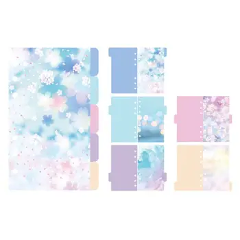 

1Set Cherry Blossom A5 A6 Loose Leaf Notebook Divider Index Separator Binders