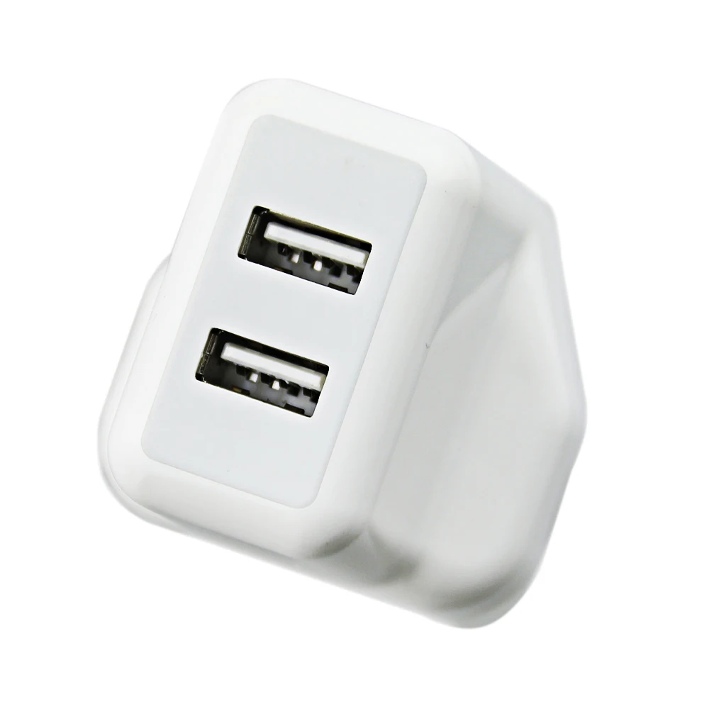 Настенное зарядное устройство с двумя USB портами и вилкой Стандарта